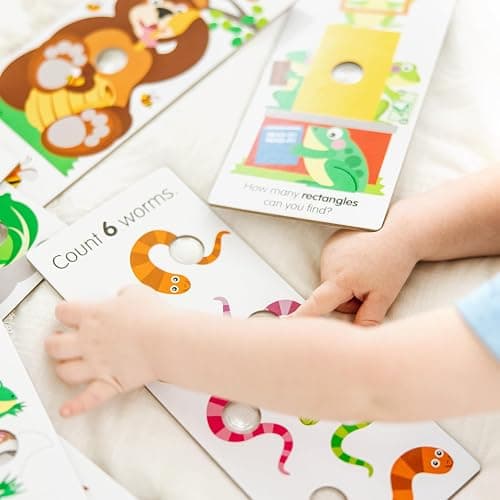 Melissa & Doug Poke-a-Dot! Numbers, Shapes & Colors Jumbo Learning Cards, 13 Double Sided Interactive Flash Cards, Educational Activities for Toddlers & Preschoolers, Ages 1+ thumbnail 2