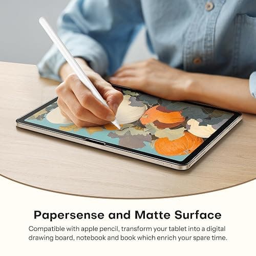 OMOTON PAPERSENSE Matte Screen Protector for iPad Air 11 Inch M3 2025 & M2 2024 (7th/6th Gen), Paper-layer Tempered Glass with Dust-free Installation Tray, Anti-glare, Apple Pencil Support, 2 Pack thumbnail 8