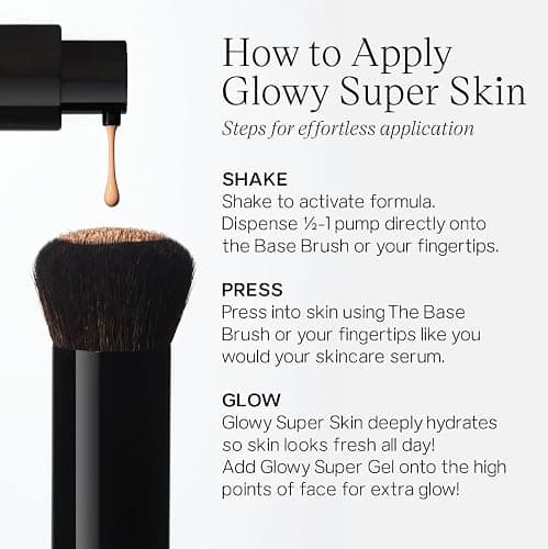 Saie Glowy Super Skin Tint Liquid Foundation - Weightless + Dewy Foundation with Lightweight Medium Coverage - Hydrating Face Makeup + Skin Care Serum Hybrid with Hyaluronic Acid - Shade 4 (1.01 oz) thumbnail 8