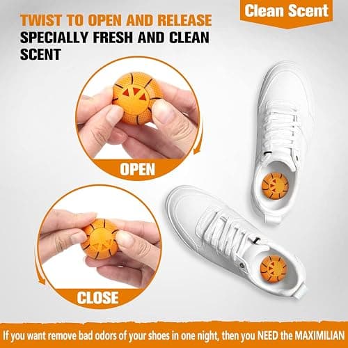 MAXIMILIAN Professional Shoe Deodorizer Balls | Shoe Fresheners Balls | Foot Odor Eliminator | Odor-Fighting Freshener for Neutralizing Odor and Refreshing Sneaker, Wardrobe, Bags thumbnail 4