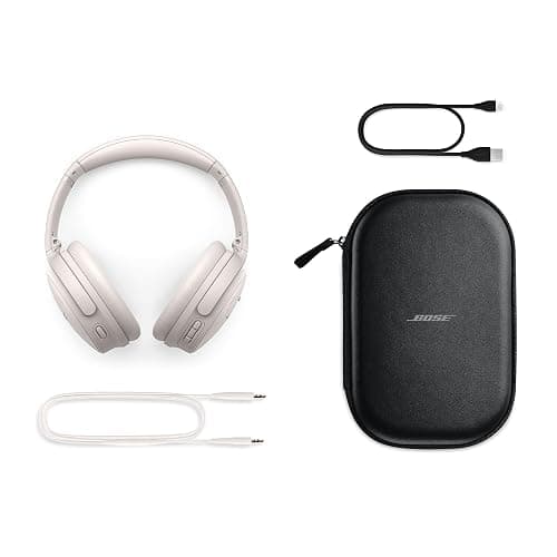 Bose QuietComfort Headphones - Wireless Bluetooth Headphones, Active Over Ear Noise Cancelling and Mic, USB-C Charging, Deep Bass, Up to 24 Hours of Playtime, White Smoke thumbnail 6