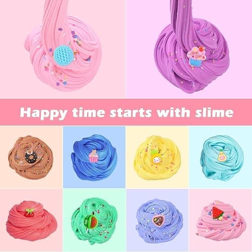45 Pack Butter Slime Kit for Kids, Holiday Making Bulk Scented Slime Charms Party Favor, DIY Putty Toys, Soft & Non-Sticky, Stress Relief Toy for Girls and Boys Age 4-12, Birthday Basket Filler thumbnail 6
