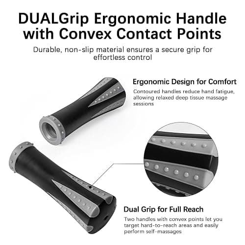 MZDXJ Muscle Roller Massage Roller Stick- Deep Tissue Fascia Blaster for Myofascial Pain Relief, Lymphatic Drainage & Body Sculpting, Handheld Physical Therapy & Recovery Tool (Gray Black-) thumbnail 5