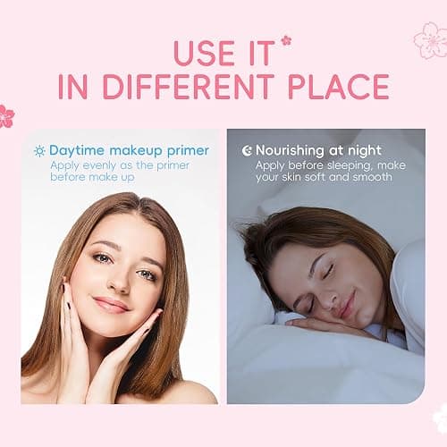 9PC Sakura Skin Care Set for Teen Girls, Japanese Skincare Gift Kit | Sakura skin care gift kit with cleanser, serum, cream, sunscreen, brush, headband, hair tie, card & bag for teen pamper thumbnail 8