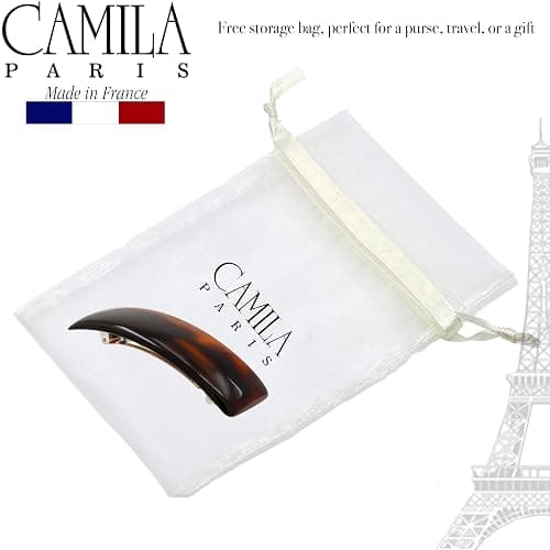 Camila Paris CP818 French Hair Barrette Clip for Girls for Thick Curly Wavy Long Hair, Strong Hold Grip Hair Clips for Women, Automatic, No Slip Durable Styling Girls Hair Accessories, Made in France - Tortoise Shell thumbnail 6