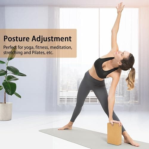 Hatha Yoga Cork Yoga Block, Natural Cork from Portuguese, Premium Brick, Eco-Friendly Yoga Accessories for Yoga, Pilates & Stretching thumbnail 5