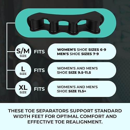 VYCE PrimalStep Toe Separators, Spreaders, Spacers, Straightener to Correct Toes for Men and Women, Bunion Corrector, Plantar Fasciitis and Athletic Mobility, S/M thumbnail 3