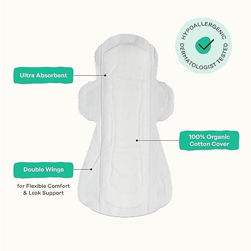 The Honey Pot Company - Herbal Pads for Women - Super w/Wings - Infused w/Essential Oils for Cooling Effect, Organic Cotton Cover, & Ultra-Absorbent Pulp Core - Feminine Care - FSA & HSA - 16 ct - 16 Count (Pack of 1) - Herbal Super Flow thumbnail 5
