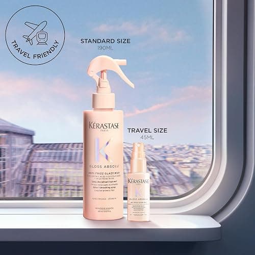 Kerastase Gloss Absolu Anti-Frizz Glaze Milk - Instantly Detangles, Hydrates & Smooths, Eases Blow-Dry, Absorbs Frizz & Fly-Aways, Protects from Heat & Humidity, For Long Hair thumbnail 2