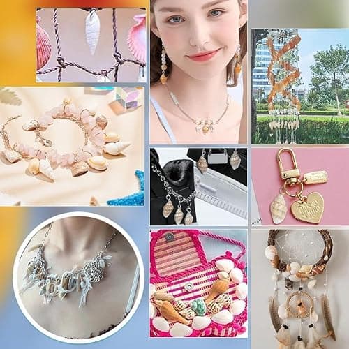 PH PandaHall Shell Pendants Spiral Seashells Craft Charms Cowrie Sea Shells Pendant Natural Shell Charms Conch Shells with Loop Bail thumbnail 6