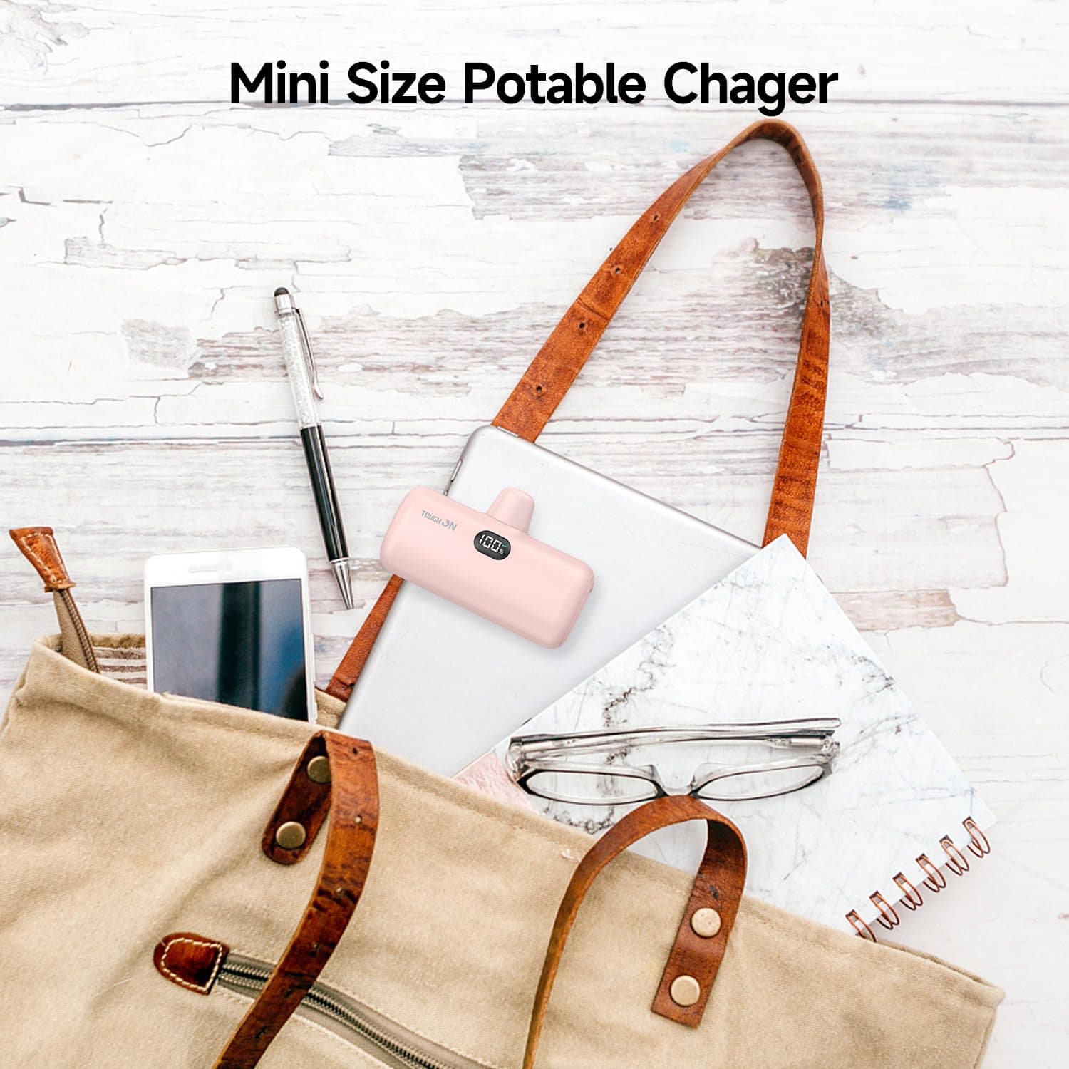 TOUGH ON Mini Portable Charger 5000mAh Power Bank PD Fast Charging, Small Portable Charger Battery Pack Compatible with iPhone 14,13,12 Pro Max/Pro Max,11 and More thumbnail 5