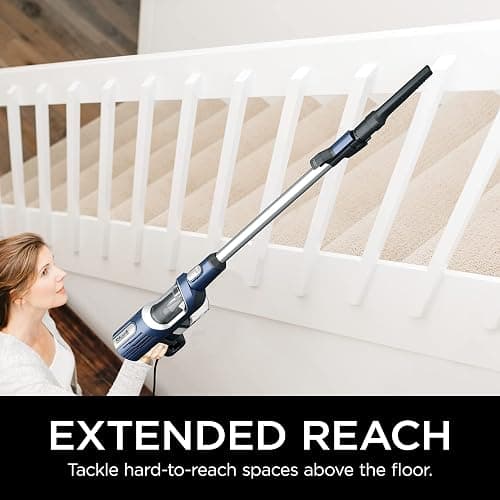 Shark HZ600C Ultralight Pet Pro Corded Stick Vacuum with PowerFins & Self-Cleaning Brushroll, Perfect for Pets, Converts to Hand Vacuum, Pet Power Brush, Crevice & Upholstery Tools, (Canadian Version) Blue Jean thumbnail 3