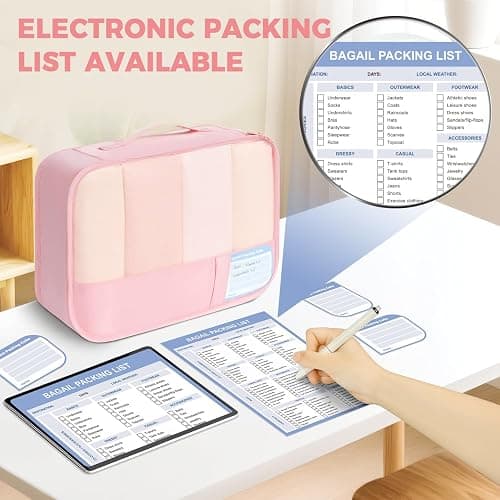 BAGAIL 9 Set Packing Cubes with Packing List Luggage Packing Organizers for Travel Accessories thumbnail 4