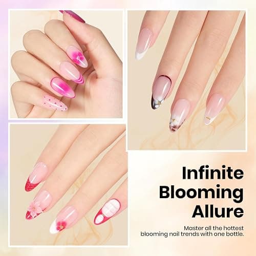 Beetles Blooming Gel for Nails - Easy Blooming Nail Art Gel for Floral & Marble Designs, UV/LED Cure Soak Off DIY at Home Gift for Women thumbnail 6