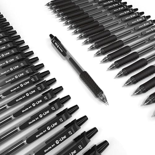 Lineon 46 Pack Black Gel Ink Pens (20 Gel Pens with 26 Refills) Medium Point Retractable Writing Smooth Writing with Comfortable Grip for Office School thumbnail 8