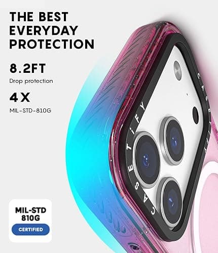 CASETiFY Impact iPhone 17 Pro Max Case [Slim/Compatible with Magsafe / 8.2 ft. 4X Military Grade Drop Protection] - Bows - Clear Black thumbnail 5