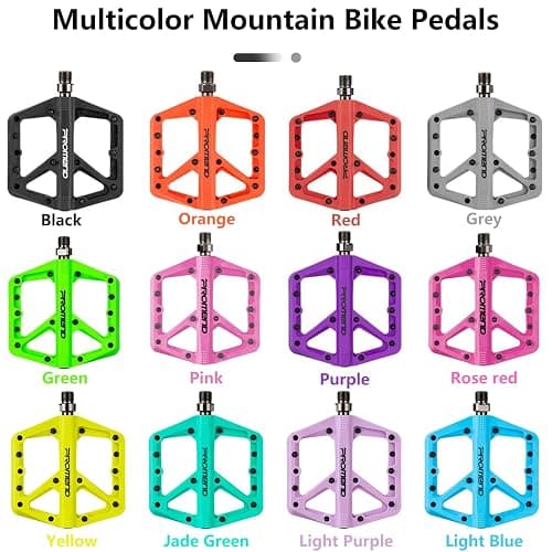 Mountain Bike Pedals - Durable Nylon DU Bearing Platform Pedals for MTB and BMX thumbnail 7