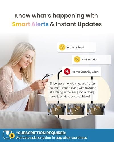 Furbo 360° Dog Camera + Mini (2-Camera Bundle Nanny Pro Subscription): Dog Safety & Home Security Alerts, Pet Camera with Speaker, Phone App & Night Vision (New Subscription Needed at Setup) thumbnail 5