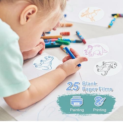 300 Pcs Badge Protective Film, Button Maker Supplies Glittering Film, with 1 Gasket,10 Styles Holographic Glitter Film,1 Style Clear & 1 Style Blank Paper for 2.25 Inch 58mm Button Maker Machine (300) thumbnail 2