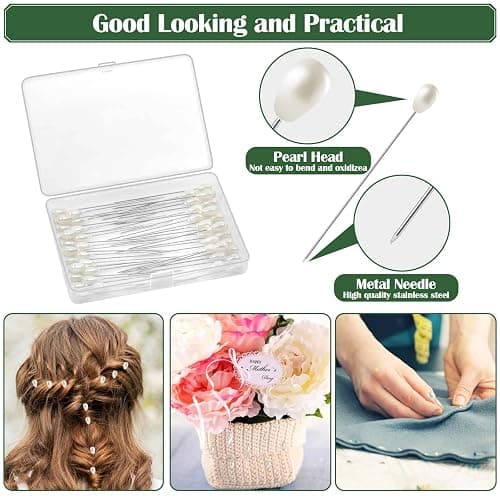 PAXCOO Floral Arrangement Kit with Green Tape and Wire, Boutonniere Flower pin, Wire Cutter for Wreath Making Supplies thumbnail 5