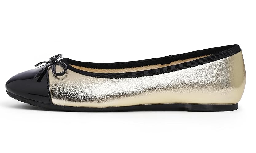 Feversole Women's Fashion Bow Tie Fashion Dress Ballet Flat,Ballerina a Punta Tonda per Donna - Image 1