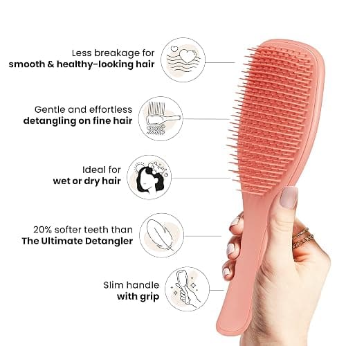 Tangle Teezer Fine & Fragile Ultimate Detangler Brush, Dry & Wet Hair Brush to Detangle & Reduce Breakage, Amazon Exclusive Sweet Cinnamon thumbnail 4
