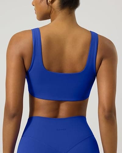 PAVOI ACTIVE Twist Front Sports Bra for Women - Two Ways Customizable Coverage Workout V Plunge Front & Back Bra, FlexFlow thumbnail 4