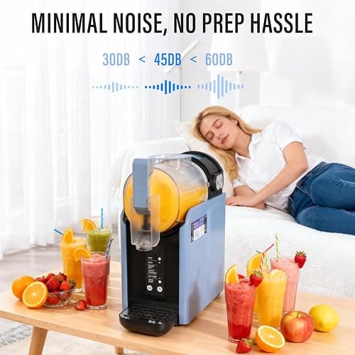 Lifecreek 98oz Slushie Machine for Home with No Ice Needed, 6 Preset Programs, Self-Cleaning Function, Quiet Operation, Perfect for Making Frozen Margaritas, Milkshakes, Smoothies, Frappes,Blue thumbnail 6