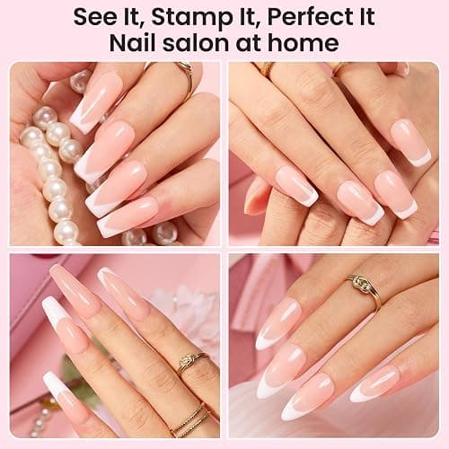 Beetles Nail Stamp 3Pcs Silicone French Tip Nail Stamp Kit with Replacement Nail Stamper Heads and Scrapers Soft Silicone Nail Printing Tool for Home Manicure Diy Nail Art Salon Gifts for Girls thumbnail 3