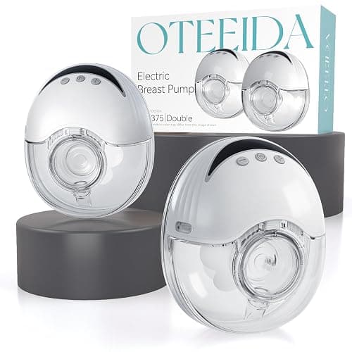 Hands Free Breast Pump Wearable MY-375 - Strong Suction, Low Noise, Portable Electric Breast Pump with 4 Mode & 12 Levels - 19/21/24mm Insert/Flange, 2 Pack (White) - Image 1