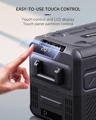 PHILIPS TB7101 12 Volt Refrigerator, 39 Quart Dual Zone Car Refrigerator, Electric Cooler with 12/24V DC, Car Fridge Portable Freezer Compressor Cooler for Car Truck RV Road Trips Travel and Home Use - 39 Quart - Black thumbnail 7