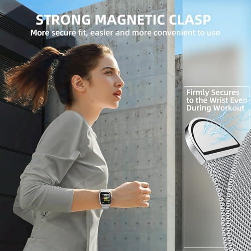 Original Stainless Steel Mesh Loop Compatible with Apple Watch 38mm 40mm 41mm 42mm 44mm 45mm 46mm 49mm Women Men, Magnetic Clasp Replacement for iWatch Bands Series 11 10 9 8 7 6 5 4 Ultra SE 3 2 1 thumbnail 4