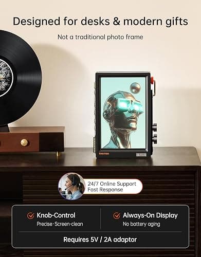 Divoom TimesFrame – 10.1" WiFi 6 Digital Picture Frame & Smart Desk Display, No Subscription | 64GB | Send Photos, Videos & AI Styles + Live Widgets (Weather, Calendar, etc)–Perfect Personalized Gift thumbnail 8