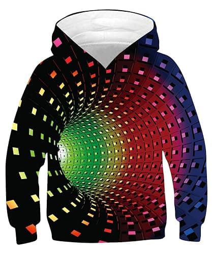 kids4ever Unisex Kinder Hoodie 3D Lustig GedrucKt Kapuzenpullover Langarm Pullover Hoodies Sweatshirt für Jungen Mädchen mit Tasche Alter 6-16 - Image 1