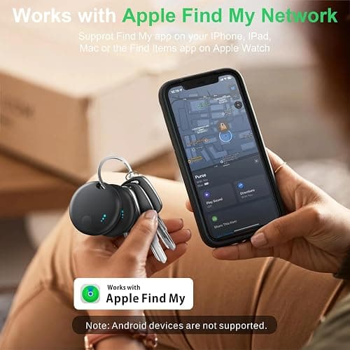Tracker Tag 4 Packs Bluetooth Tracker, Smart Tag Locator Tracking Device, Keys Finder and Item Locator,Air Tracker Item Finders with Find My(iOS Only) Track Your Keys,Wallet,Luggage (Black) thumbnail 3
