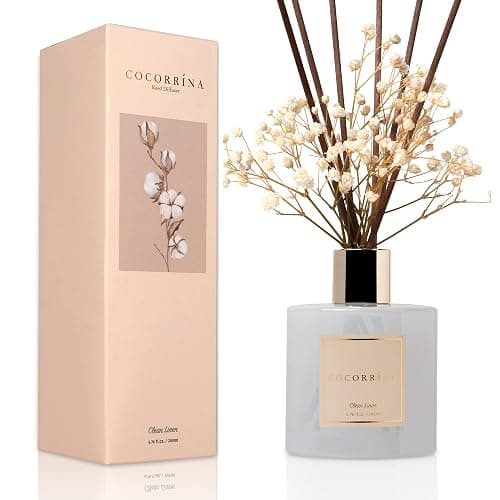 Cocorrína Reed Diffuser Set, Clean Linen 6.7 fl oz Scented Diffuser with Sticks Home Fragrance Reed Diffuser for Bathroom Shelf Decor thumbnail 3