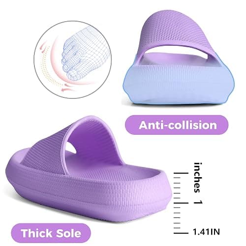 OUYADU Kids Cloud Slides Boys Girls Flip Flops Slip On Beach Sandals Youth Pool Shower Shoes EVA Summer Slippers（11 Little Kids - 6 Big Kids） thumbnail 4