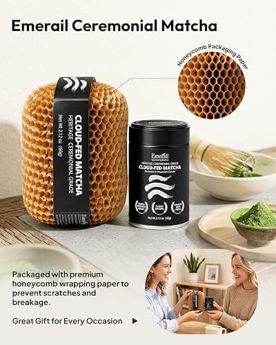 Emerail Ceremonial Grade Matcha Powder, 100% Pure Matcha Powder 60g/2.12oz | First Harvest Green Tea Matcha, Heritage Ceremonial Matcha, Cloud-Fed Matcha Tea Powder, Unsweetened, Vegan, Gluten-Free thumbnail 4