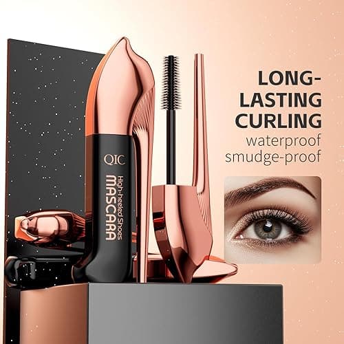 Unique High Heel Design Mascara – Ultra-Volumizing & Lengthening Lash Cosmetics Mascara for Long, Thick, Curled Lashes – 24H Waterproof & Smudge-Proof – Ultra Black, Dramatic Eye Makeup Look - High Heels Mascara thumbnail 7