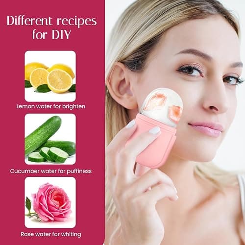 Milano Home Ice Face Roller Massager for Face, Eyes, and Neck - Reusable Silicone Ice Cube Mold for Natural Skin Care, De-Puff Eye Bags, Reduce Migraine Pain | Facial Beauty Ice Roller thumbnail 8
