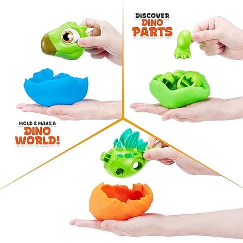 Smashers Junior Dino Dig Small Egg (Stegasaurus) by ZURU 12+ Surprises Compounds Mold Dinosaur Preschool Toys Build Construct Sensory Play - 3 Years + - Stegasaurus thumbnail 4