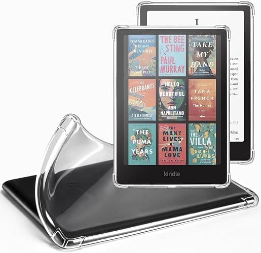 TQQ Clear Case for 7" Amazon Kindle Paperwhite 2024 and Kindle Colorsoft Signature Edition, Ultra Soft Flexible Transparent TPU and Corner Protection Cover for Paperwhite 12th Generation - Image 1