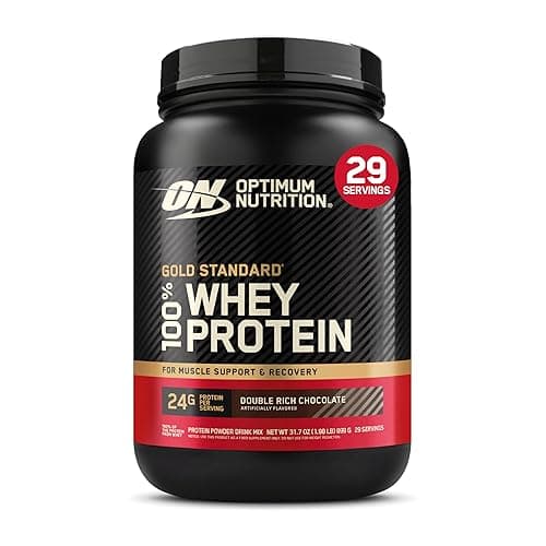 Optimum Nutrition Gold Standard 100% Whey Protein Powder, Double Rich Chocolate 1.98 Pound (Packaging May Vary) - Image 1