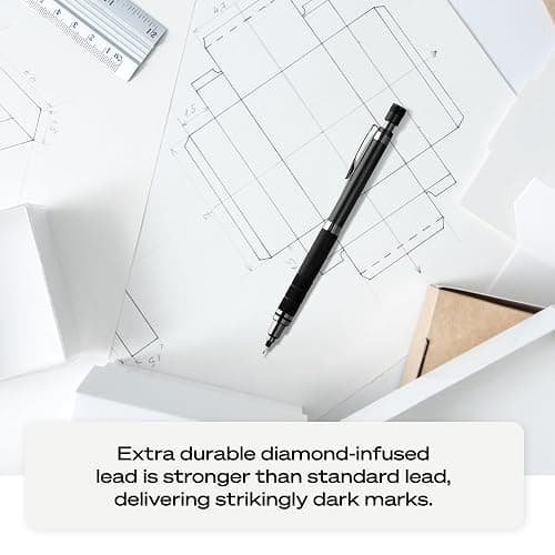 uniball Kuru Toga Elite Mechanical Pencil Starter Kit, 0.5mm, HB #2, Gun Metal Barrel, 1 Pack thumbnail 5