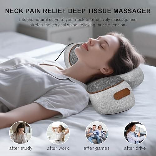 Lifiora 3-in-1 Neck Massager Pillow with Heat & Gentle Support, Deep Relaxation for Neck, Massage Pillow for Shoulder & Back, Ergonomic Pillow Design for Daily Comfort at Home or Office thumbnail 7