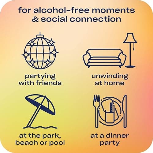 Recess Zero Proof Craft Mocktails, Alcohol Free Drinks, with Adaptogens, Non-Alcoholic Beverage Replacement, Mixer, Celebration, Party, (Happy Hour Sampler, 12oz, Pack of 12) thumbnail 6