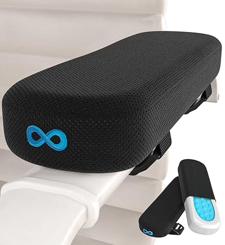 Everlasting Comfort Office Chair & Wheelchair Arm Pads - Cooling Memory Foam Arm Rest Cover for Desk, Gaming Chair, Wheelchair Armrest Pads - Image 1