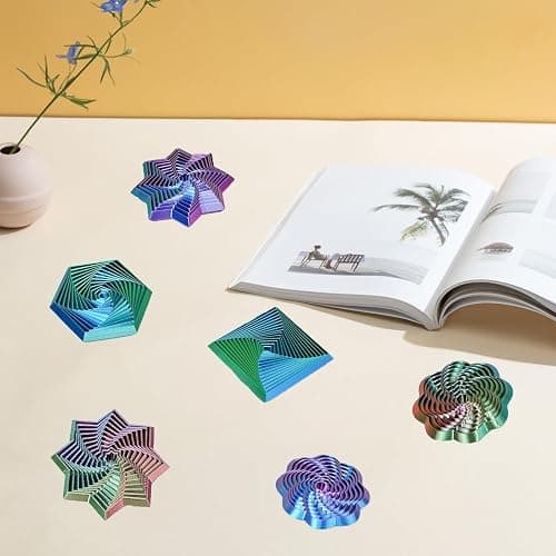 Valentines Day Gifts 4 Packs Expanded Sensory Fidget Star,Fractal Fidget Hexagon,Hexagon Fidget Toy for Relax,Hexagonal Fidget Toy Stress Relief Pocket Toy Birthday Gift thumbnail 5