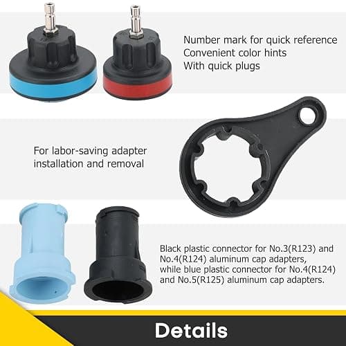 Acymner Radiator Pressure Tester Kit | 18PCS Coolant Pressure Tester Kit,Radiator Pressure Pump Cooling System Car Leak Tester Detector Tool Water Tank Adapter Auto Coolant Vacuum Purge Head Gasket thumbnail 5