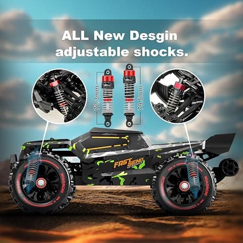 1/14 Brushless RC Cars for Adults Fast 50+ mph, RC Trucks 4x4 Offroad Waterproof, Electric Powered High Speed Remote Control Car, Fast Extreme All Terrain RC Truggy with 3S Battery for Snow Sand thumbnail 3